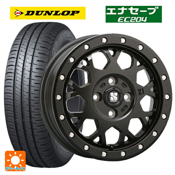 【6/11 1:59迄 全品ポイント5倍】165/50R15 73V ダンロップ エナセーブEC204 エムエルジェイ エクストリームJ XJ04 Satin Black 15-4.5J 国産車用 サマータイヤホイール4本セット