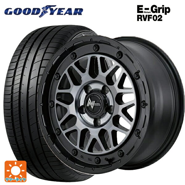 215/50R17 95V XL グッドイヤー エフィシェントグリップ RVF02 マルカサービス ナイトロパワー M29 スティンガー セミグロスブラッククリア 17-7J 国産車用 サマータイヤホイール4本セット