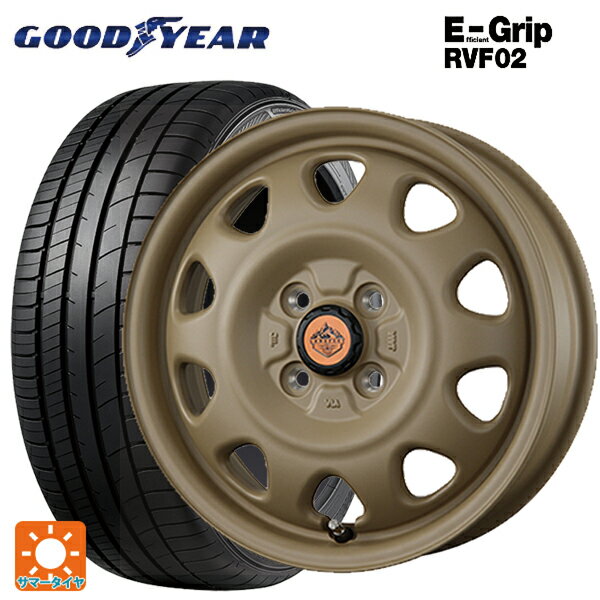155/65R14 75H グッドイヤー エフィシェントグリップ RVF02 トピー ランドフット SWZ CAFE LATTE 14-4.5J 国産車用 サマータイヤホイール4本セット