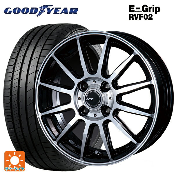 【6/22 20時〜 全品P5倍＆クーポン】165/65R14 79H グッドイヤー エフィシェントグリップ RVF02 インターミラノ インターミラノ LCZ-012 ブラックポリッシュ 14-5.5J 国産車用 サマータイヤホイール4本セット