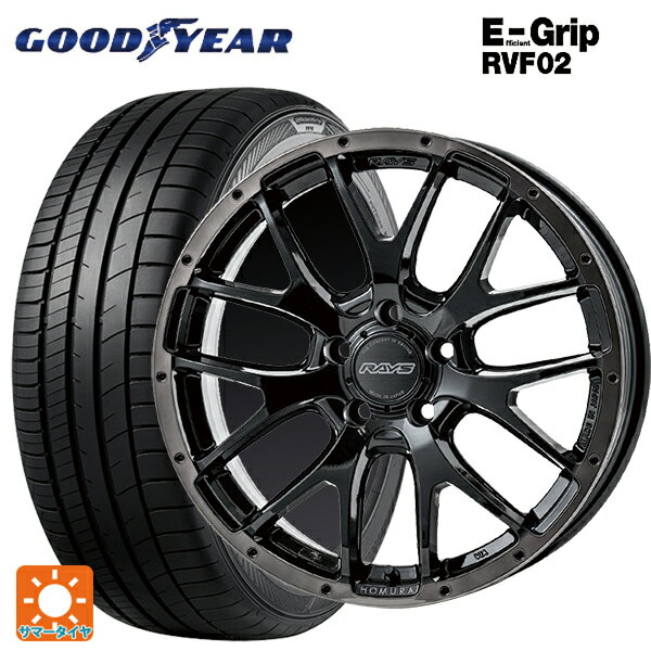 215/60R16 95H グッドイヤー エフィシェントグリップ RVF02 レイズ ホムラ 2X7FA ブラッククリアエディション BFJ 16-7J 国産車用 サマータイヤホイール4本セット
