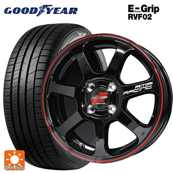 ホンダ ZR-V(RZ4)用 215/60R17 100H XL グッドイヤー エフィシェントグリップ RVF02 RMPレーシング R07 ブラック/リムレッドライン 新品サマータイヤホイール 4本セット