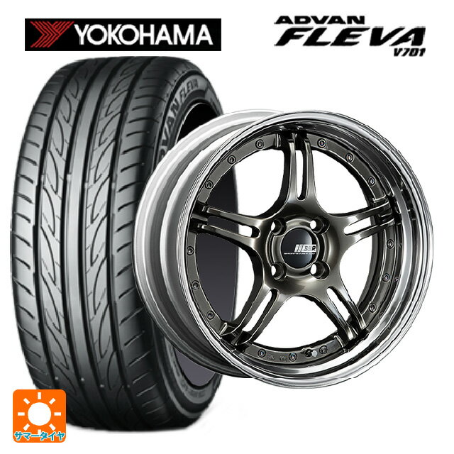 【6/11 1:59迄 全品ポイント5倍】215/45R18 93W XL ヨコハマ アドバン フレバ V701 正規品 # タナベ SSR プロフェッサー SPX ハイメタルブロンズ 18-7J 国産車用 サマータイヤホイール4本セット