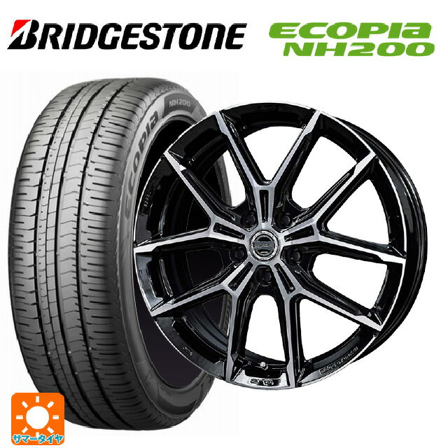 トヨタ カローラ スポーツ(210系)用 195/65R15 91H ブリヂストン エコピア NH200 正規品 共豊 スマック +EK M1 グロスブラック×ポリッシュ 新品サマータイヤホイール 4本セット