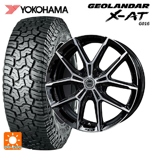 185/60R16 86H ヨコハマ ジオランダー X-AT G016 ブラックレター 正規品 共豊 スマック +EK M1 グロスブラック×ポリッシュ 16-6J 国産車用 サマータイヤホイール4本セット
