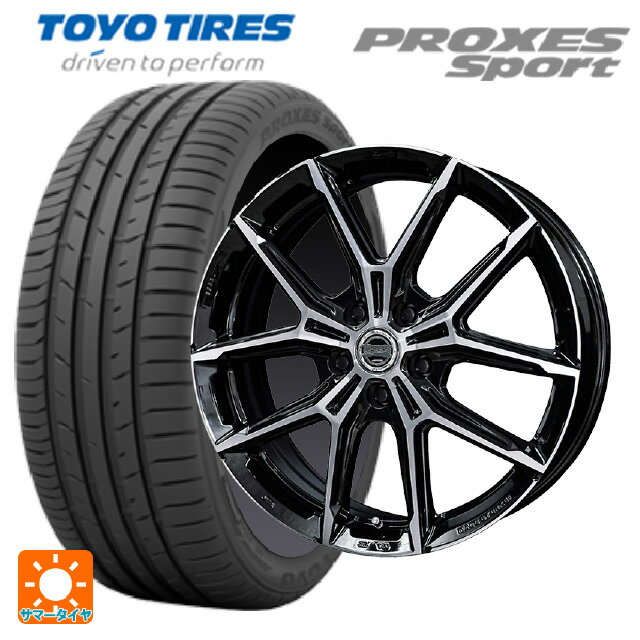 225/40R18 92Y トーヨー プロクセス スポーツ 共豊 スマック +EK M1 グロスブラック×ポリッシュ 18-7.5J 国産車用 サマータイヤホイール4本セット