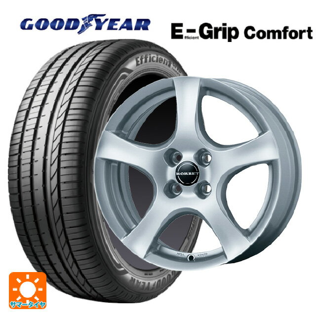 ルノー ルーテシア(BJA系)用 195/55R16 87V グッドイヤー エフィシェントグリップ コンフォート ティーエーエス ボルベット タイプ F シルバー 新品サマータイヤホイール 4本セット