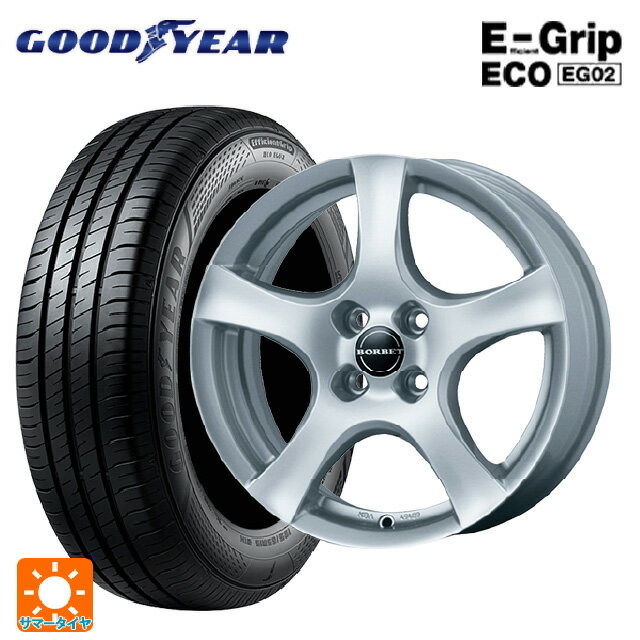 【6/20限定 全品P5倍＆クーポン】ルノー ルーテシア(BJA系)用 195/55R16 87V グッドイヤー エフィシェントグリップ エコ EG02 ティーエーエス ボルベット タイプ F シルバー 新品サマータイヤホイール 4本セット