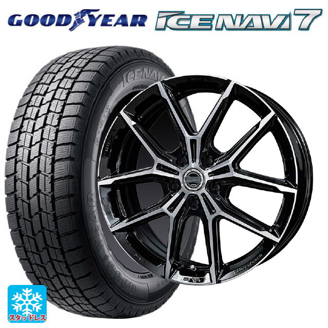 【6/15〜16限定 全品P5倍＆クーポン】215/65R16 98Q グッドイヤー アイスナビ7(数量限定) 共豊 スマック +EK M1 グロスブラック×ポリッシュ 16-6.5J 国産車用 スタッドレスタイヤホイール4本セット