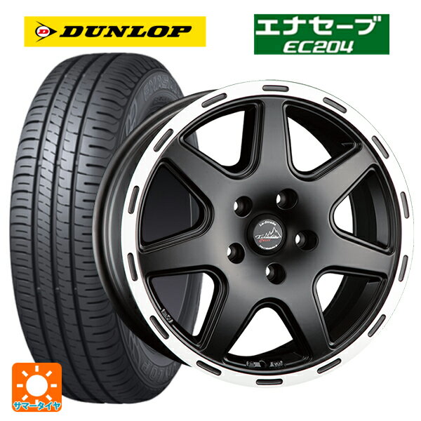 【6/22 20時〜 全品P5倍＆クーポン】ジープ レネゲード 4xe(BV系)用 215/60R17 96H ダンロップ エナセーブEC204 阿部商会 ラ・ストラーダ ティラードクロス マットブラックリムポリッシュ 新品サマータイヤホイール 4本セット