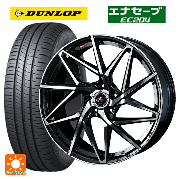 【6/22 20時〜 全品P5倍＆クーポン】215/50R17 91V ダンロップ エナセーブEC204 ウェッズ レオニス IT PBMC 17-7J 国産車用 サマータイヤホイール4本セット