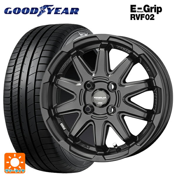 【6/22 20時〜 全品P5倍＆クーポン】155/65R14 75H グッドイヤー エフィシェントグリップ RVF02 共豊 サーキュラー C10S マットブラック 14-4.5J 国産車用 サマータイヤホイール4本セット