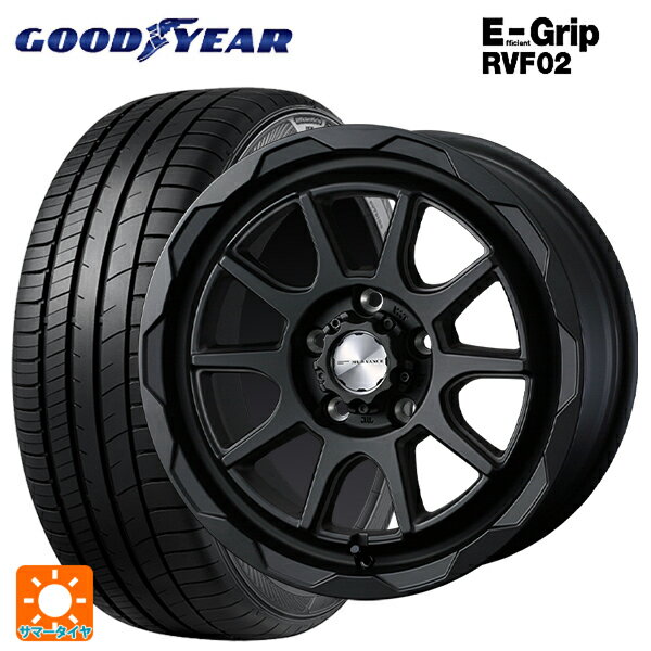 【最大3万円OFFクーポン 5/16 1:59迄】205/55R16 94V XL グッドイヤー エフィシェントグリップ RVF02 ウェッズ マッドヴァンス06 フルマットブラック 16-7J 国産車用 サマータイヤホイール4本セット