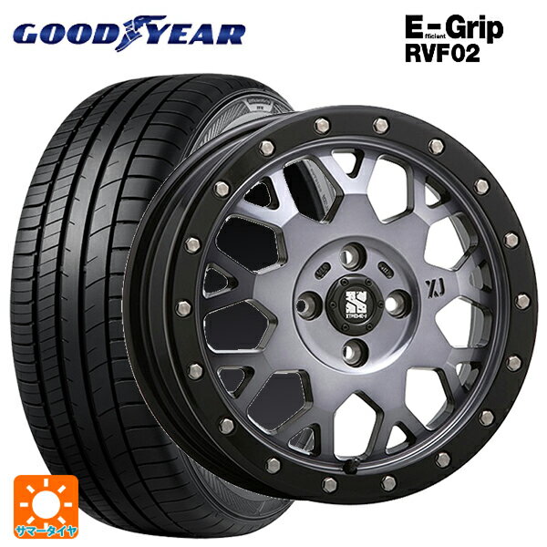 スズキ ハスラー(MR52/92S)用 165/60R15 77H グッドイヤー エフィシェントグリップ RVF02 エクストリームJ XJ04 Gloss Blk. M. Smoke 新品サマータイヤホイール 4本セット