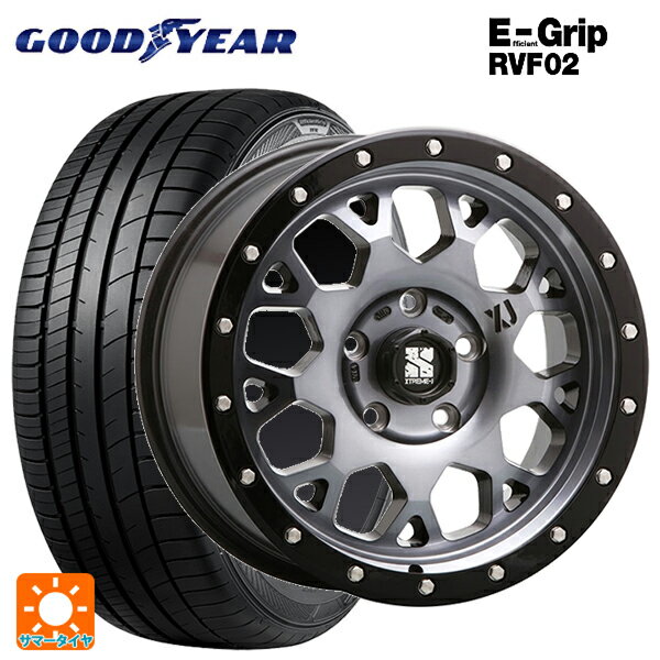 215/50R17 95V XL グッドイヤー エフィシェントグリップ RVF02 エムエルジェイ エクストリームJ XJ04 Gloss Blk. M. Smoke 17-7J 国産車用 サマータイヤホイール4本セット