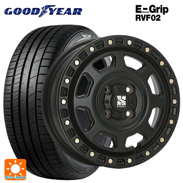 【6/15〜16限定 全品P5倍＆クーポン】165/55R15 75V グッドイヤー エフィシェントグリップ RVF02 エムエルジェイ エクストリームJ XJ07 Satin Black 15-4.5J 国産車用 サマータイヤホイール4本セット