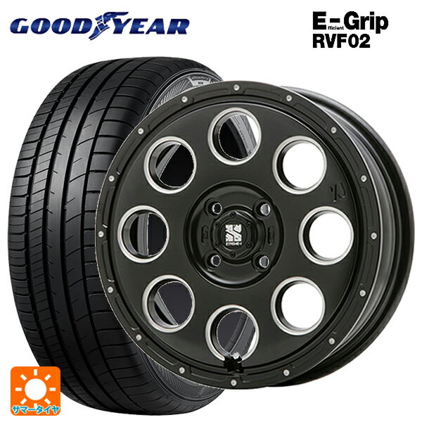 155/65R14 75H グッドイヤー エフィシェントグリップ RVF02 エムエルジェイ エクストリームJ KK03 Black Milled 14-4.5J 国産車用 サマータイヤホイール4本セット