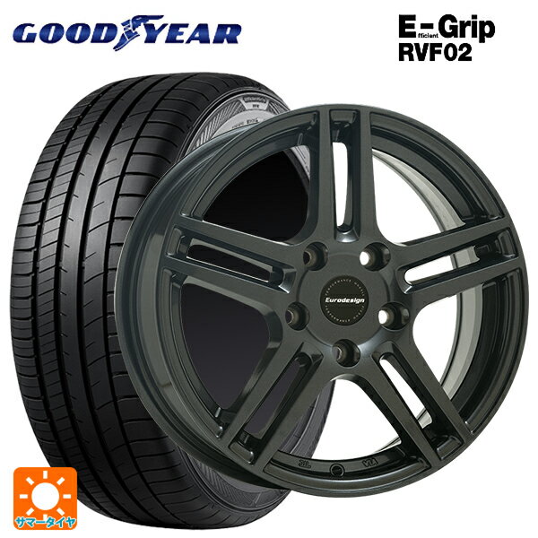 ルノー キャプチャー(HJB系)用 215/60R17 100H XL グッドイヤー エフィシェントグリップ RVF02 阿部商会 ユーロデザイン アイガー ガンメタリック 新品サマータイヤホイール 4本セット