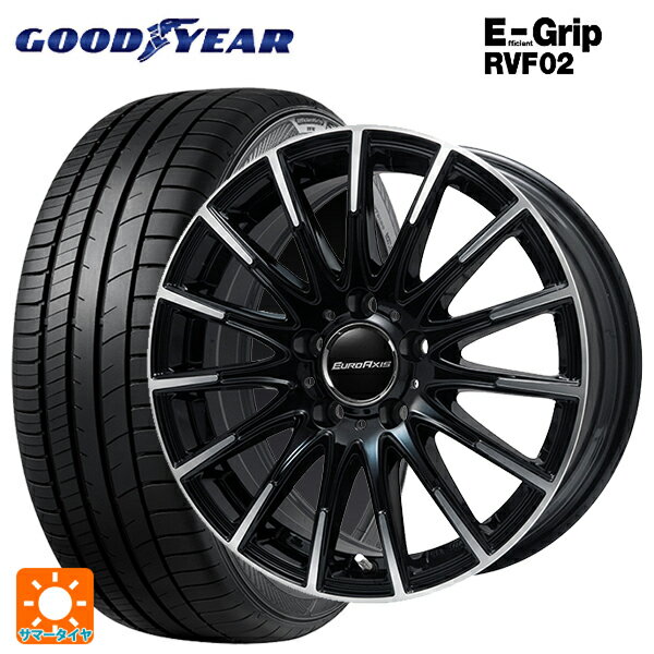 メルセデスベンツ Bクラス(W247)用 205/60R16 92V グッドイヤー エフィシェントグリップ RVF02 エアフルト ブラックポリッシュ 新品サマータイヤホイール 4本セット