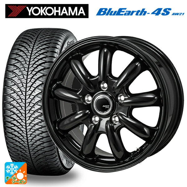 215/45R17 91W XL ヨコハマ ブルーアース4S AW21 ジャパン三陽 ザック JP209 グロスブラック 17-7J 国産車用 オールシーズンタイヤホイール4本セット