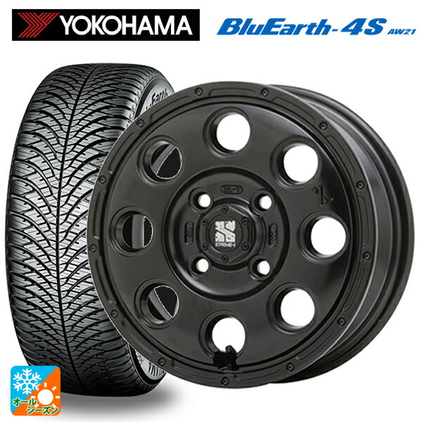 165/65R14 79H ヨコハマ ブルーアース4S AW21 エムエルジェイ エクストリームJ KK03 Satin Black 14-4.5J 国産車用 オールシーズンタイヤホイール4本セット