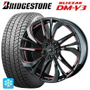 スバル レガシィアウトバック(BS系)用 2024年製 225/55R18 98Q ブリヂストン ブリザック DMV3 正規品 # ウェッズ レオニス TE BK/SC(RED) 新品スタッドレスタイヤホイール 4本セット