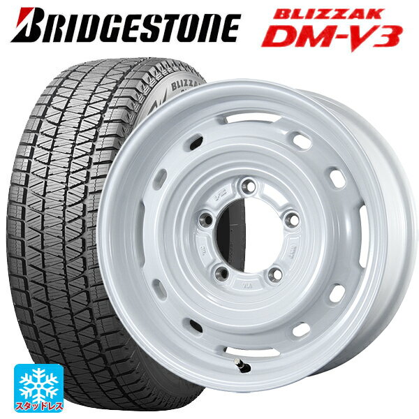 スズキ ジムニーシエラ(74系)用 225/70R16 103Q ブリヂストン ブリザック DMV3 正規品 # トピー ランドフット XFG WH 新品スタッドレスタイヤホイール 4本セット