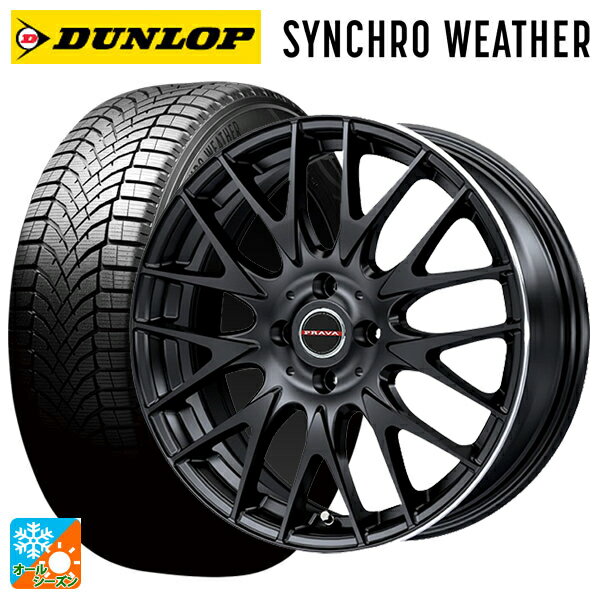 【6/22 20時〜 全品P5倍＆クーポン】165/55R15 75H ダンロップ シンクロウェザー ビックウェイ レイシーン プラバ 9M Jr2 GBK/リムP 15-4.5J 国産車用 オールシーズンタイヤホイール4本セット