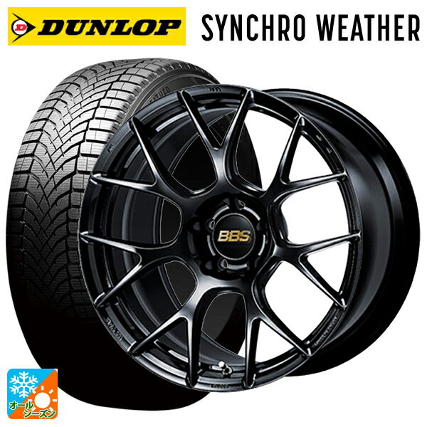 【6/22 20時〜 全品P5倍＆クーポン】215/45R18 89W ダンロップ シンクロウェザー BBS RE-V7 BK 18-7.5J 国産車用 オールシーズンタイヤホイール4本セット