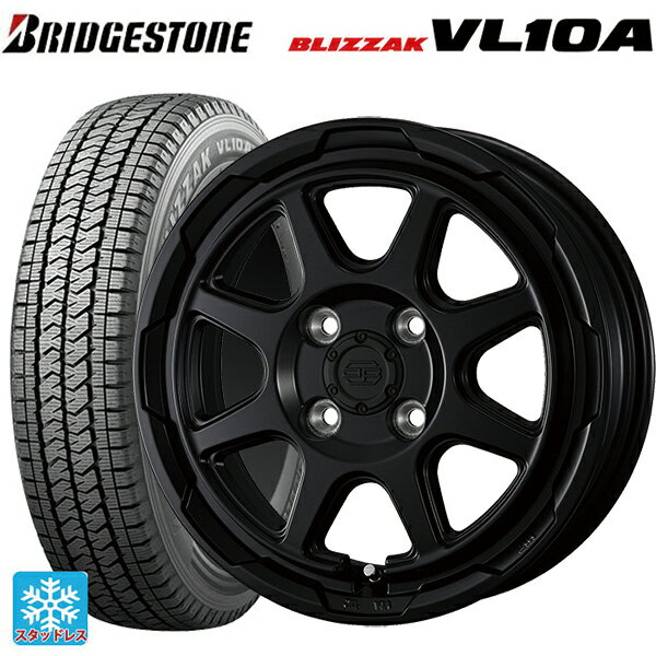 在庫有 トヨタ プロボックス(160系)用 2025年製 155/80R14 88/86N ブリヂストン ブリザック VL10A 正規品 # ウェッズ ウェッズ アドヴェンチャー スタットベルグ # セミマットブラック 新品スタッドレスタイヤホイール 4本セット