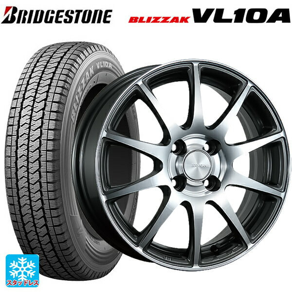 トヨタ プロボックス(160系)用 175/80R14 99/98N ブリヂストン ブリザック VL10A 正規品 ブリヂストン エコフォルム CRS23 GM/N 新品スタッドレスタイヤホイール 4本セット
