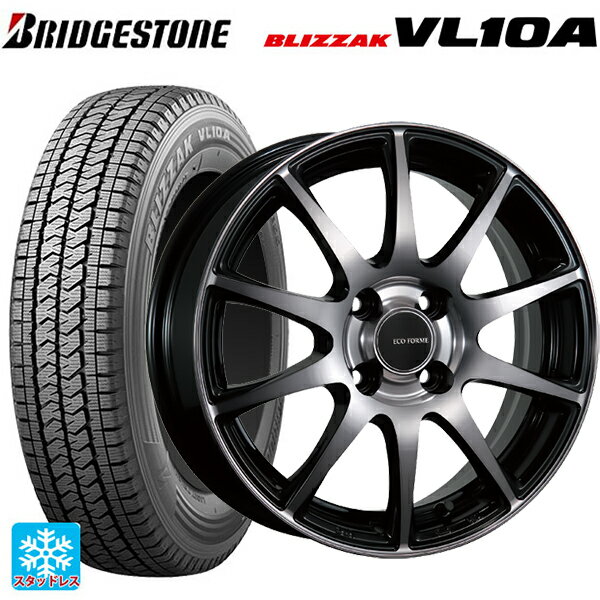 トヨタ サクシード(160系)用 155/80R14 88/86N ブリヂストン ブリザック VL10A 正規品 # ブリヂストン エコフォルム CRS23 B/NB 新品スタッドレスタイヤホイール 4本セット