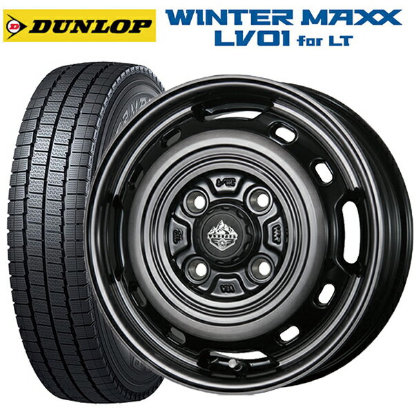 145/80R12 80/78N ダンロップ ウィンターマックス LV01 for VAN トピー ランドフット XFG SC/P 12-3.5J 国産車用 スタッドレスタイヤホイール4本セット