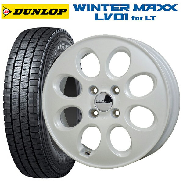 145/80R12 80/78N ダンロップ ウィンターマックス LV01 for VAN ホットスタッフ ララパーム オーバル PW 12-3.5J 国産車用 スタッドレスタイヤホイール4本セット