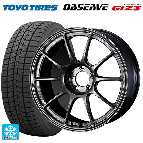 【6/22 20時〜 全品P5倍＆クーポン】225/55R18 98Q トーヨー オブザーブ ガリットギズ3 ウェッズ ウェッズスポーツ TC105X フォージド EJ-TITAN 18-8.5J 国産車用 スタッドレスタイヤホイール4本セット