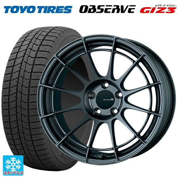 235/45R18 94Q トーヨー オブザーブ ガリットギズ3 エンケイ レーシングレボリューション NT03RR マットダークガンメタリック 18-8J 国産車用 スタッドレスタイヤホイール4本セット