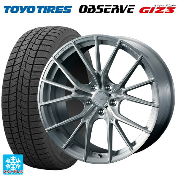 225/45R18 91Q トーヨー オブザーブ ガリットギズ3 ウェッズ エフゼロ FZ-1 BRUSHED 18-7.5J 国産車用 スタッドレスタイヤホイール4本セット
