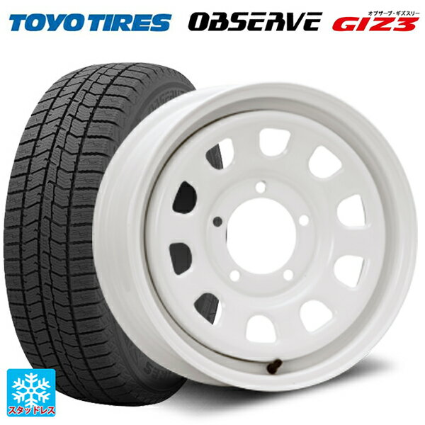 215/65R16 98Q トーヨー オブザーブ ガリットギズ3 エムエルジェイ デイトナ SS ALL WHITE 16-5.5J 国産車用 スタッドレスタイヤホイール4本セット