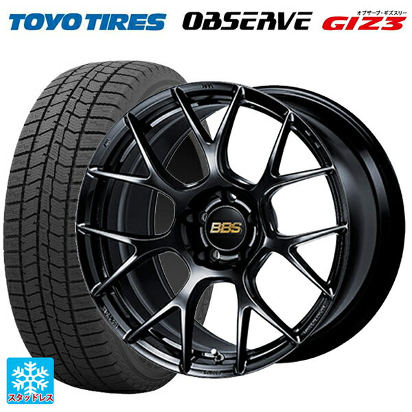 【6/15〜16限定 全品P5倍＆クーポン】トヨタ RAV4(50系)用 235/55R19 101Q トーヨー オブザーブ ガリットギズ3 RE-V7 BK 新品スタッドレスタイヤホイール 4本セット