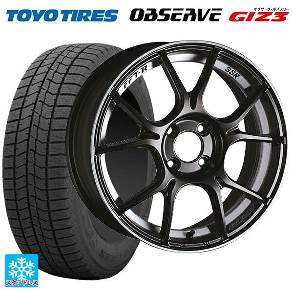 【6/11 1:59迄 全品ポイント5倍】225/45R18 91Q トーヨー オブザーブ ガリットギズ3 タナベ SSR GT X02 グロスブラック 18-7.5J 国産車用 スタッドレスタイヤホイール4本セット