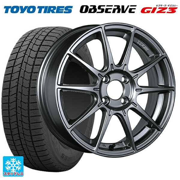 185/60R15 84Q トーヨー オブザーブ ガリットギズ3 タナベ SSR GT X01 ダークシルバー 15-6J 国産車用 スタッドレスタイヤホイール4本セット