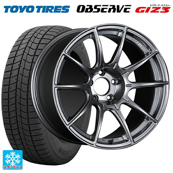 225/40R18 88Q トーヨー オブザーブ ガリットギズ3 タナベ SSR GT X01 ダークシルバー 18-7.5J 国産車用 スタッドレスタイヤホイール4本セット