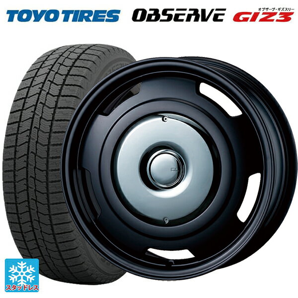 ミニ ミニクーパー(電気自動車)(J01)用 205/50R17 93Q トーヨー オブザーブ ガリットギズ3 ティーエーエス コレクティブライン ビター マットブラック/クローム 新品スタッドレスタイヤホイール 4本セット