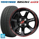 225/40R18 88Q トーヨー オブザーブ ガリットギズ3 エムアイディー MIDレーシング R07 ブラック/リムレッドライン 18-7.5J 国産車用 スタッドレスタイヤホイール4本セット