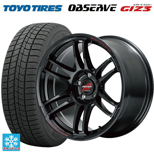 【6/22 20時〜 全品P5倍＆クーポン】225/45R18 91Q トーヨー オブザーブ ガリットギズ3 エムアイディー MIDレーシング R26 クリスタルブラック 18-7.5J 国産車用 スタッドレスタイヤホイール4本セット