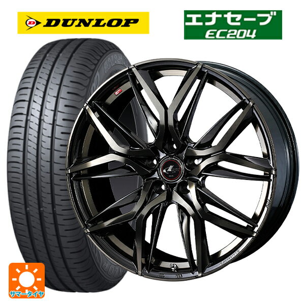 【6/15〜16限定 全品P5倍＆クーポン】205/50R17 89V ダンロップ エナセーブEC204 ウェッズ レオニス LM PBMC/TI 17-7J 国産車用 サマータイヤホイール4本セット