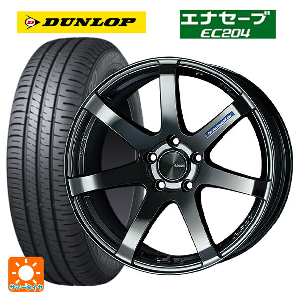 215/45R18 93W ダンロップ エナセーブEC204 エンケイ パフォーマンスライン PF07 SBK 18-7.5J 国産車用 サマータイヤホイール4本セット