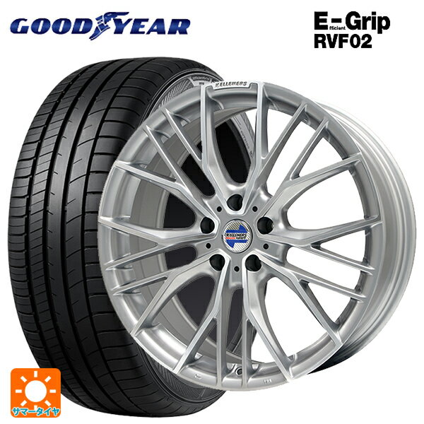 トヨタ スープラ(DB系)用 225/45R18 95W XL グッドイヤー エフィシェントグリップ RVF02 エルツ シルバーポリッシュ 新品サマータイヤホイール 4本セット