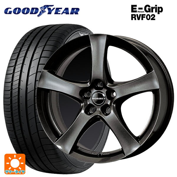 メルセデスベンツ Bクラス(W247)用 225/45R18 95W XL グッドイヤー エフィシェントグリップ RVF02 ボルベット タイプ F ミストラルアンスラサイトグロッシー 新品サマータイヤホイール 4本セット