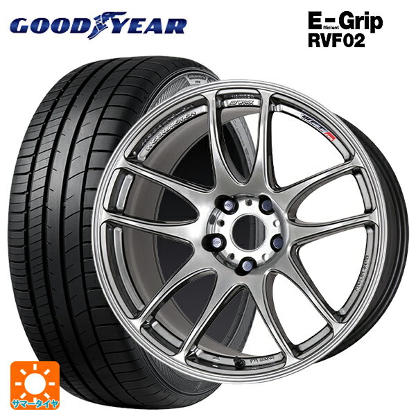 【6/22 20時〜 全品P5倍＆クーポン】215/45R18 93W XL グッドイヤー エフィシェントグリップ RVF02 ワーク エモーション CR極 GTS 18-7.5J 国産車用 サマータイヤホイール4本セット